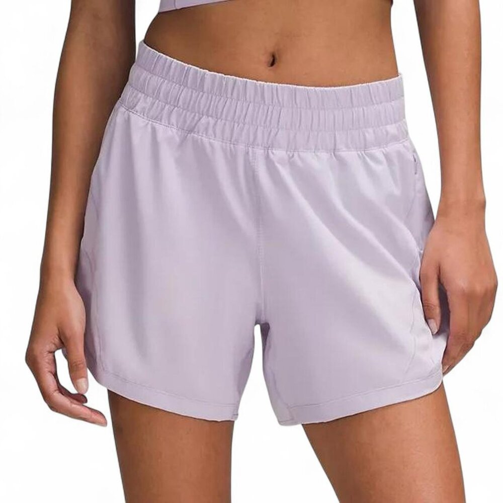 Lululemon Running Shorts Lavender Purple High Waist Lightweight Athletic Cozy